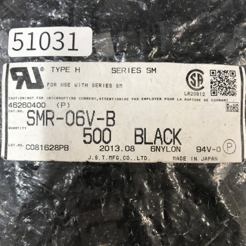 SMR-06V-B,コネクタ/ハウジング,黒,日本圧着端子製造(JST),500個 - 2