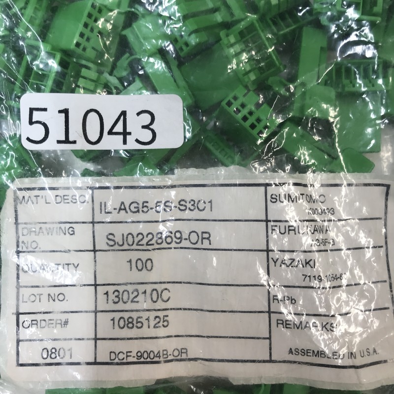 IL-AG5-5S-S3C1/SJ022869-OR,コネクタ/ハウジング,緑,航空電子(JAE),100個 - 2