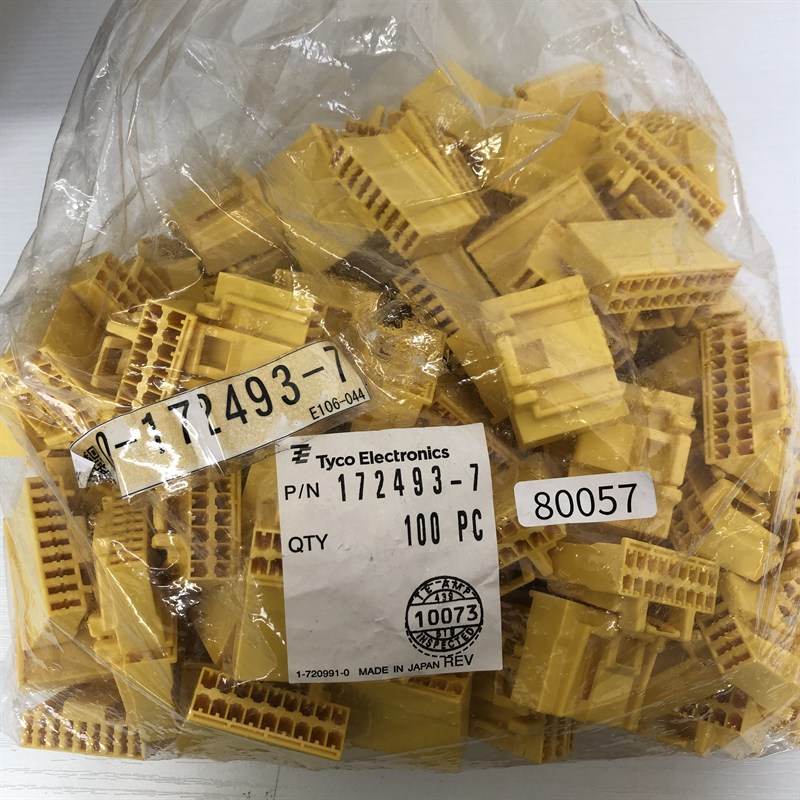 172493-7,コネクタ/ハウジング,黄,タイコエレクトロニクス(AMP),100個 - 1