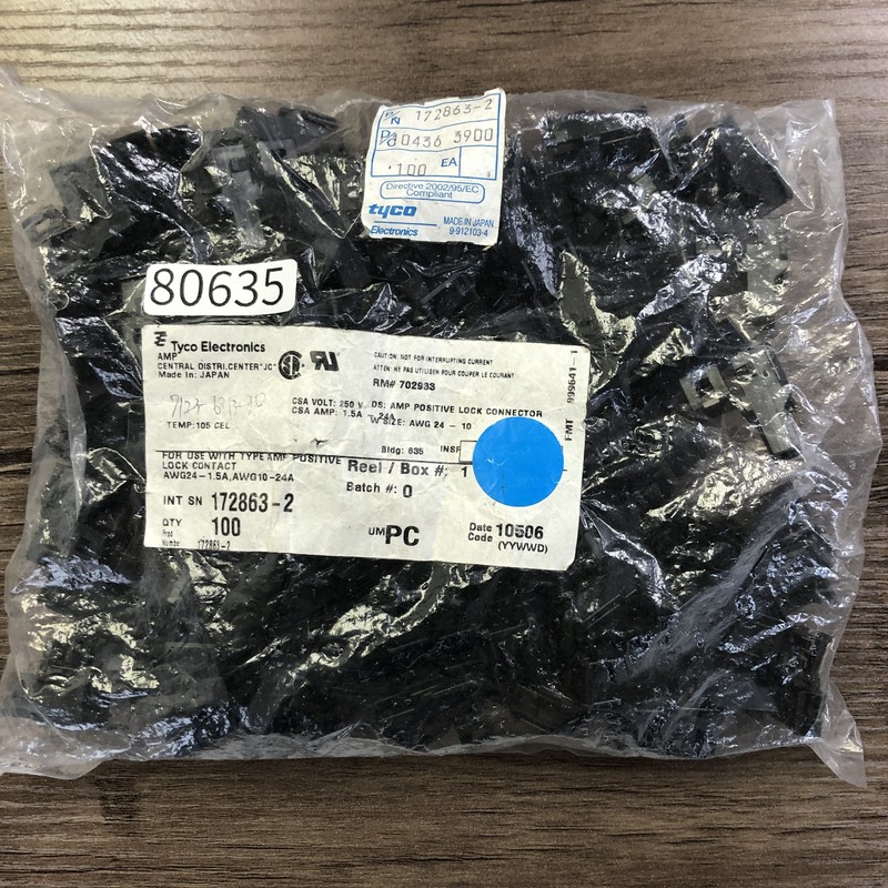 172863-2,コネクタ/ハウジング,黒,タイコエレクトロニクス(AMP),100個 - 1