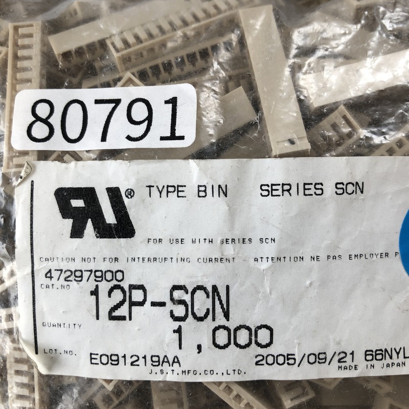 12P-SCN,コネクタ/ハウジング,日本圧着端子製造(JST),890個 - 2