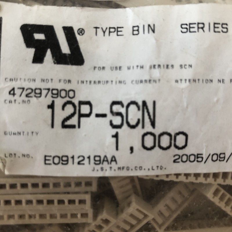 12P-SCN,コネクタ/ハウジング,日本圧着端子製造(JST),100個 - 2