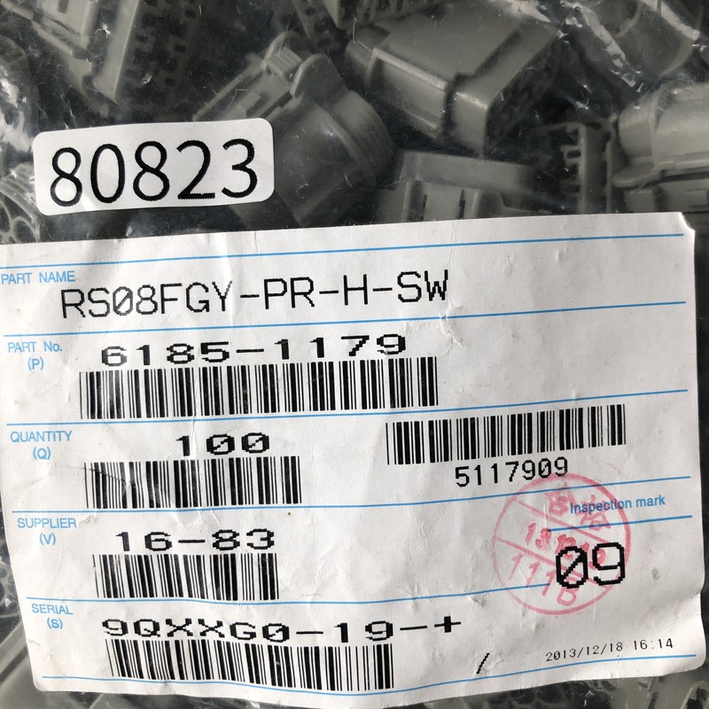 RS08FGY-PR-H-SW/6185-1179,コネクタ/ハウジング,灰,住友電工/住友電装,100個 - 2