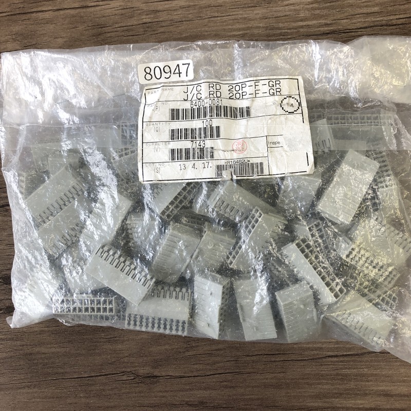 J/C RD 20P-F-GR/6400-0081,コネクタ/ハウジング,灰,住友電工/住友電装,80個 - 1