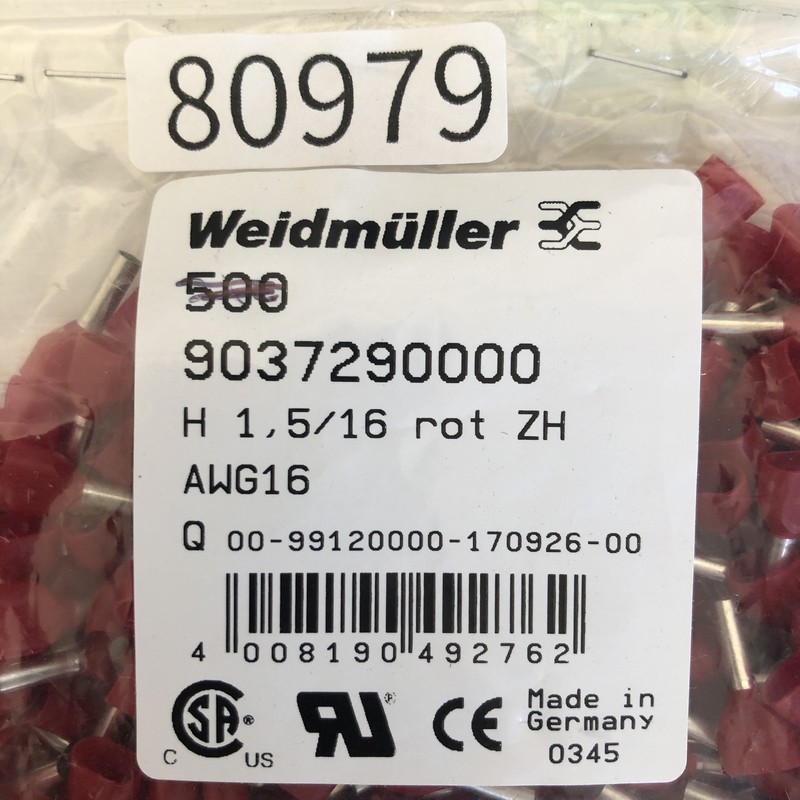 9037290000,圧着端子,赤,380個 - 2