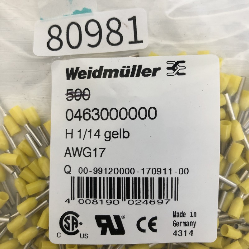 0463000000,圧着端子,黄,490個 - 2